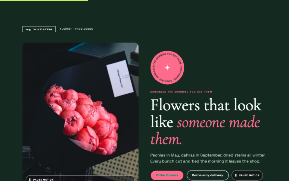 A florist's site